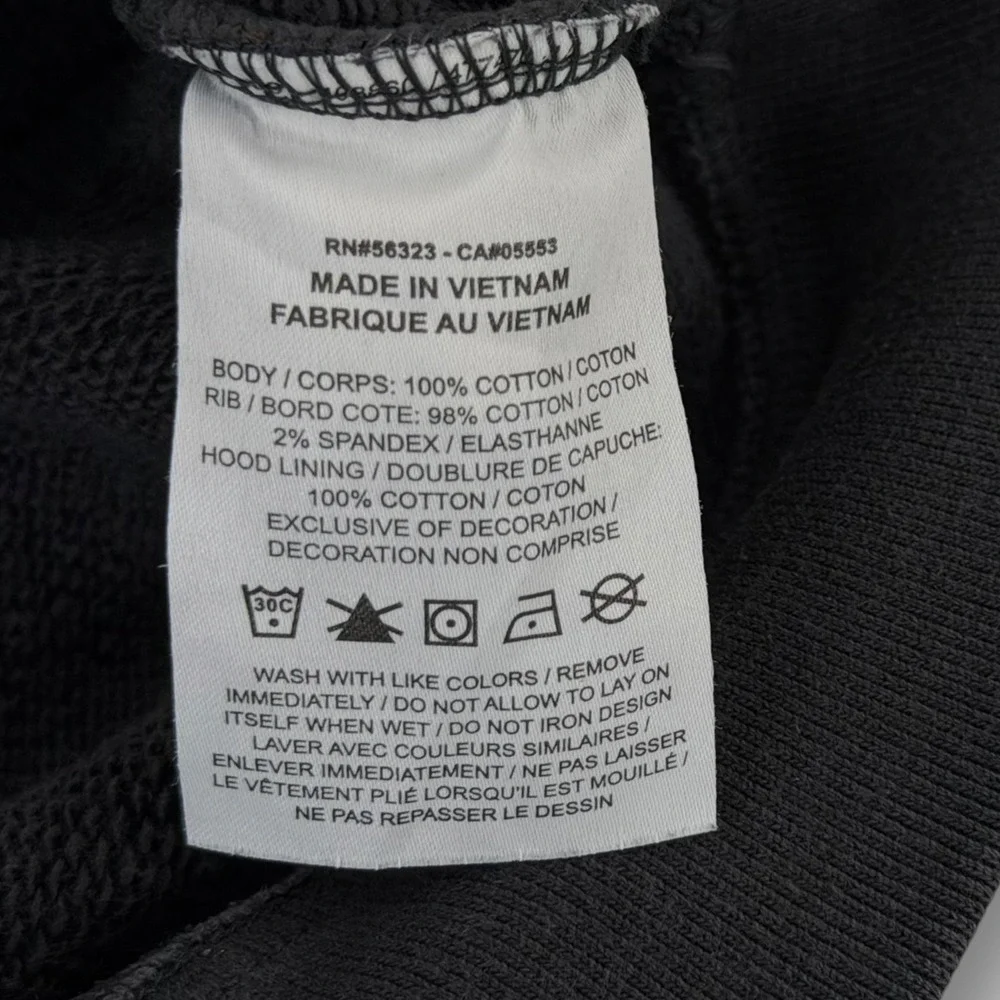 Jordan Hoodie Mens Large Black Air Jordan Embroidered French Terry Sweatshirt